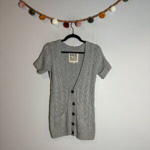 Y2K Ruehl Vintage cable knit cardigan tunic sweater